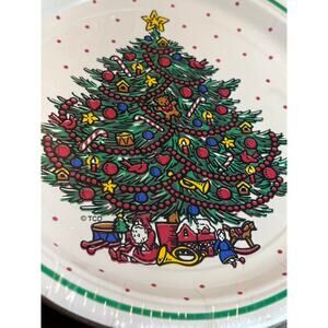 Vintage Chesapeake ’Neath The Tree Christmas Paper Plates 6.9” 12 Ct Sealed